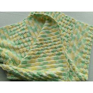 Crochet Pastel Granny Afghan‎ Blanket 46x41" Unisex